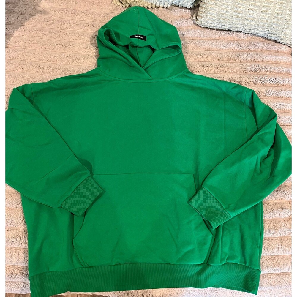 ANANKE Oversized Pullover Hoodie Green XL New With Tags Unisex Streetwear